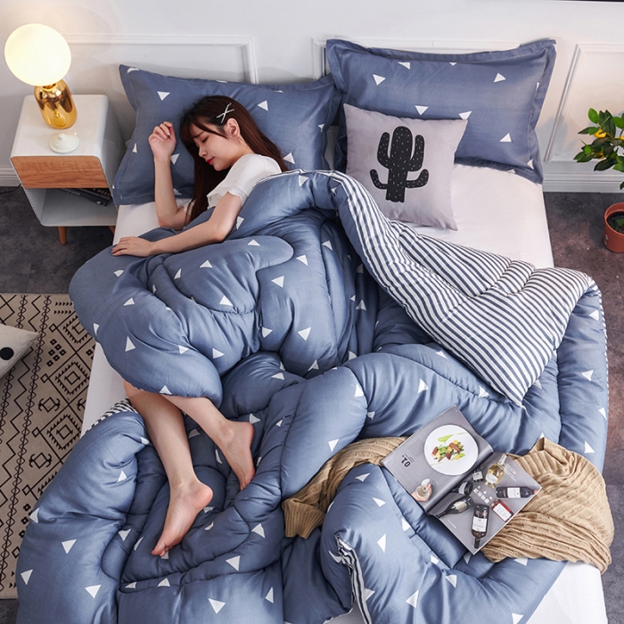 91家纺网 家纺一手货源 找家纺 被多多 2024新款磨毛印花冬被 爱巢