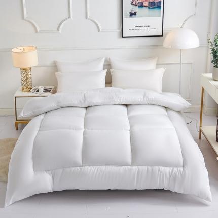 91家纺网 家纺一手货源 找家纺 被多多 2024新款磨毛印花冬被 白色