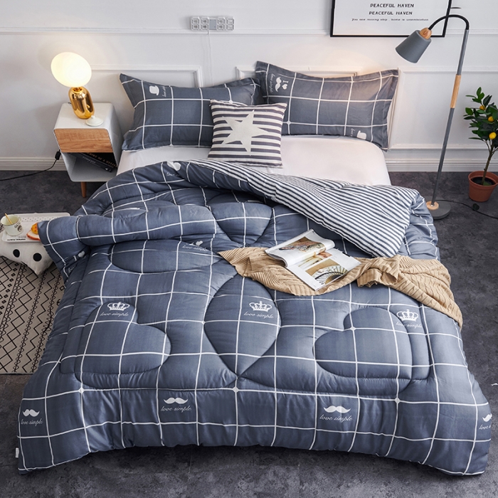 91家纺网 家纺一手货源 找家纺 被多多 2024新款磨毛印花冬被 胡子先生