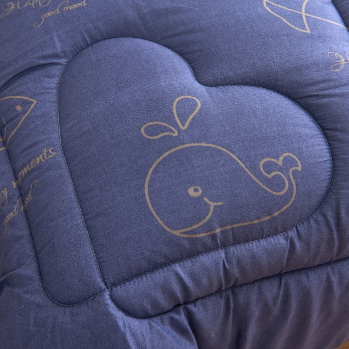 91家纺网 家纺一手货源 找家纺 被多多 2024新款磨毛印花冬被 鲸鱼