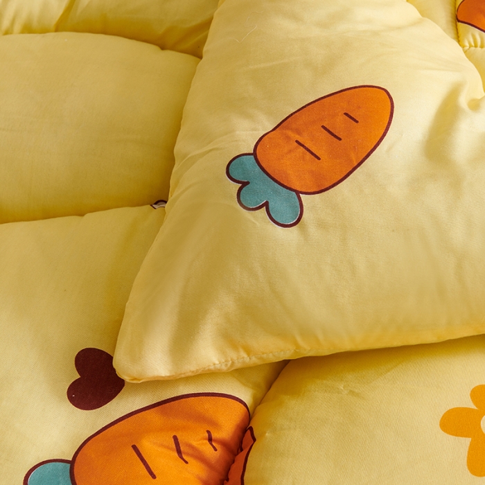 91家纺网 家纺一手货源 找家纺 被多多 2024新款磨毛印花冬被 开心萝卜