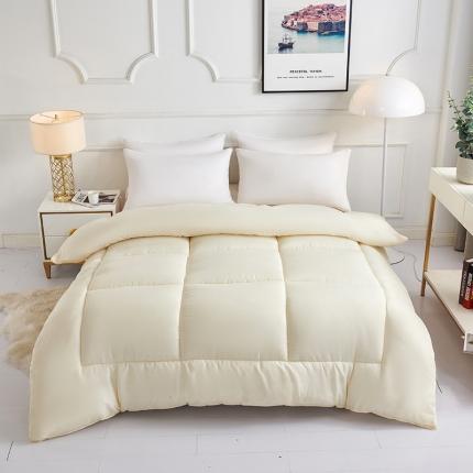 91家纺网 家纺一手货源 找家纺 被多多 2024新款磨毛印花冬被 米黄