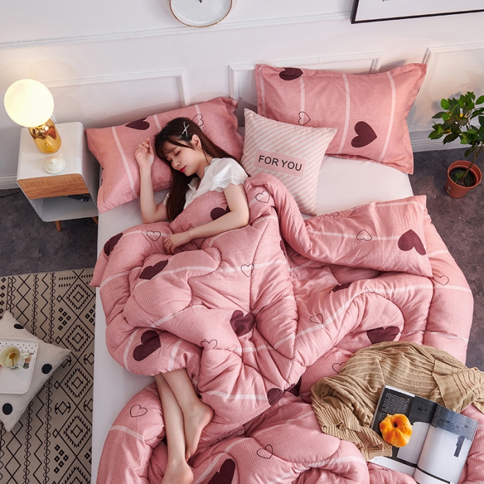 91家纺网 家纺一手货源 找家纺 被多多 2024新款磨毛印花冬被 暖心