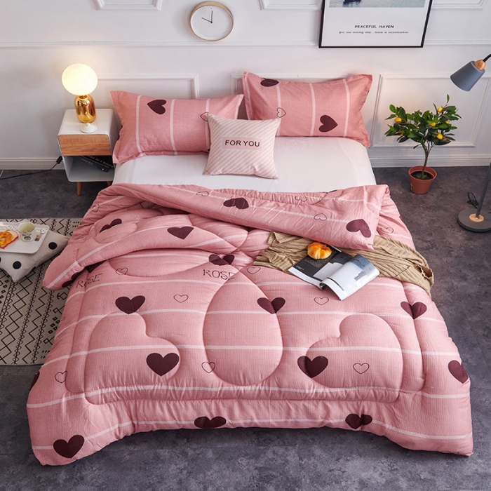 91家纺网 家纺一手货源 找家纺 被多多 2024新款磨毛印花冬被 暖心