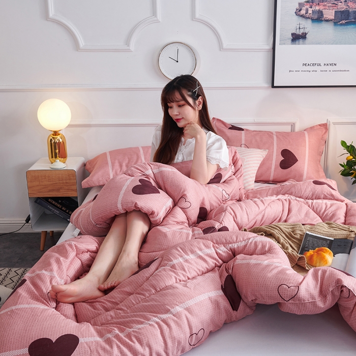 91家纺网 家纺一手货源 找家纺 被多多 2024新款磨毛印花冬被 暖心