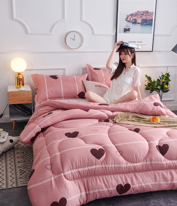 91家纺网 家纺一手货源 找家纺 被多多 2024新款磨毛印花冬被 暖心