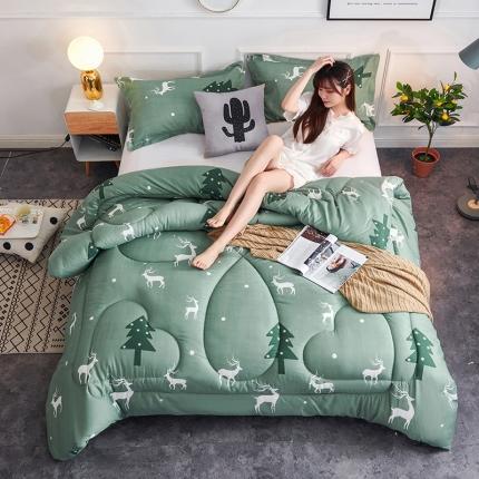 被多多 2024新款磨毛印花冬被 森林小鹿