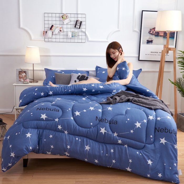 91家纺网 家纺一手货源 找家纺 被多多 2024新款磨毛印花冬被 星空