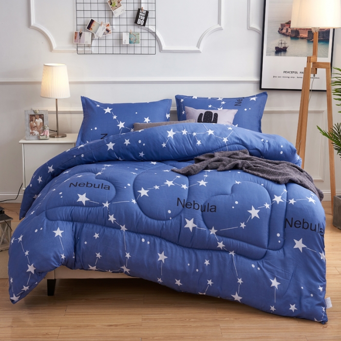 91家纺网 家纺一手货源 找家纺 被多多 2024新款磨毛印花冬被 星空