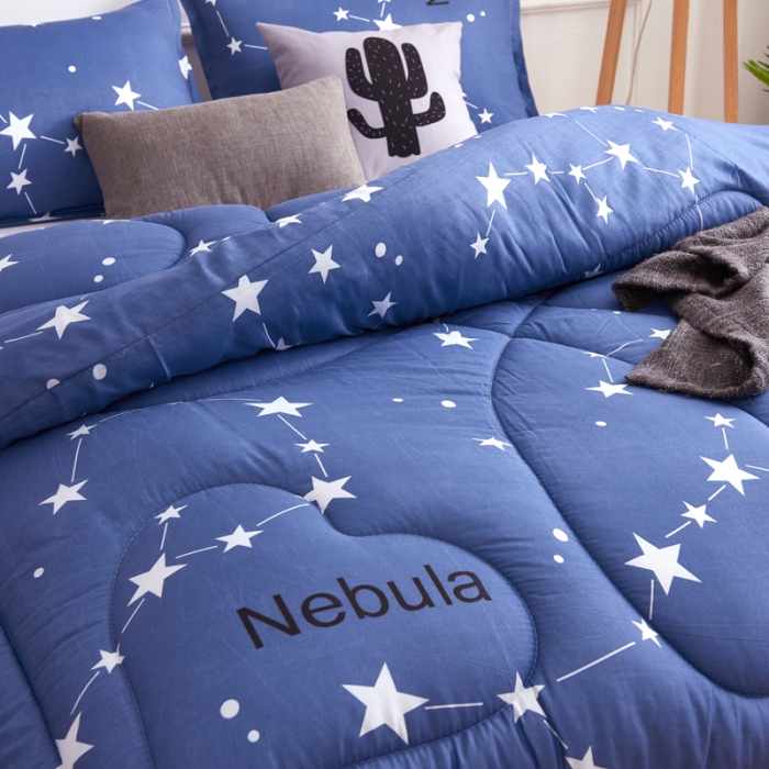 91家纺网 家纺一手货源 找家纺 被多多 2024新款磨毛印花冬被 星空