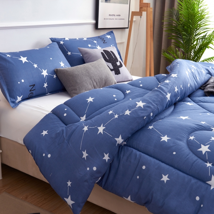 91家纺网 家纺一手货源 找家纺 被多多 2024新款磨毛印花冬被 星空