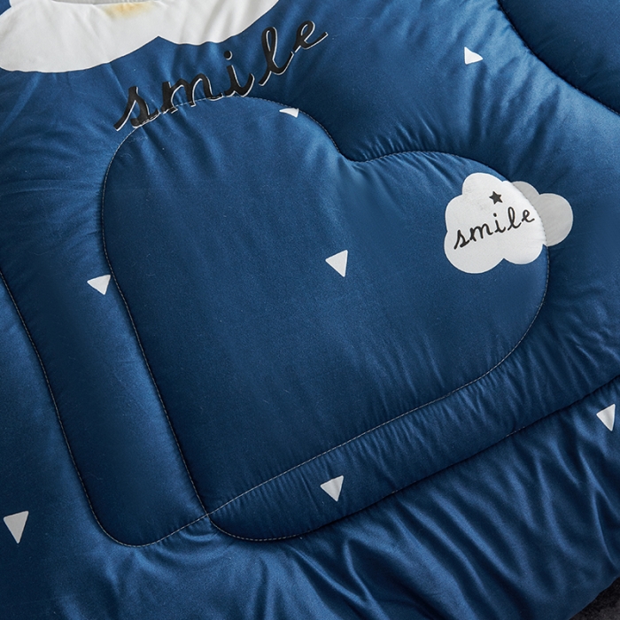 91家纺网 家纺一手货源 找家纺 被多多 2024新款磨毛印花冬被 云朵