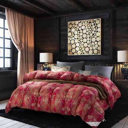 91家纺网 家纺一手货源 找家纺 （总）岚司羽 2024新款95%白鹅绒100S数码印花羽绒被