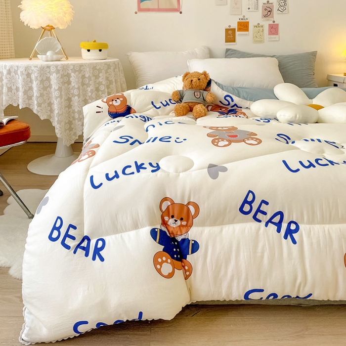 91家纺网 家纺一手货源 找家纺 （总）慕尚家纺 2022新款水洗棉小花边冬被