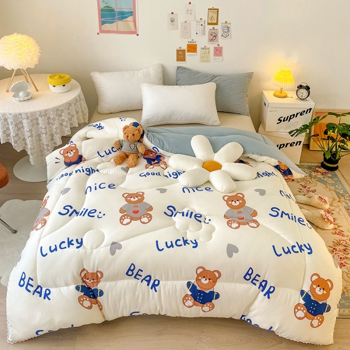 91家纺网 家纺一手货源 找家纺 （总）慕尚家纺 2022新款水洗棉小花边冬被