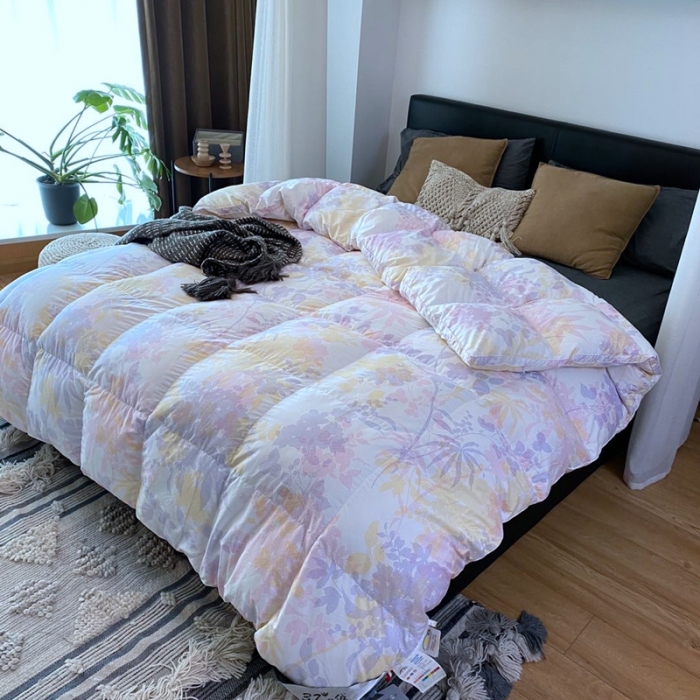 91家纺网 家纺一手货源 找家纺 俏企鹅 2025新款孔雀开屏羽绒被芯冬被春秋被子 富眠