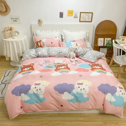 91家纺网 家纺一手货源 找家纺 （总）妖妖家纺 2021新款芦荟棉印花四件套