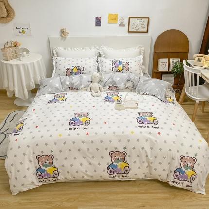 91家纺网 家纺一手货源 找家纺 （总）妖妖家纺 2021新款芦荟棉印花四件套