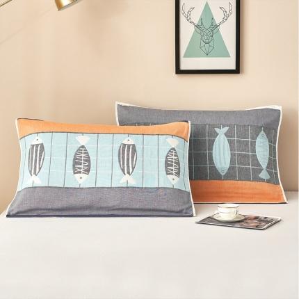 91家纺网 家纺一手货源 找家纺 （总）朴尔家纺2021新款全棉四层纱布休闲枕巾53*78cm