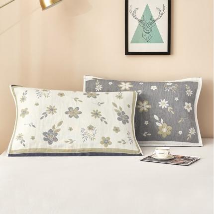 91家纺网 家纺一手货源 找家纺 （总）朴尔家纺2021新款全棉四层纱布休闲枕巾53*78cm