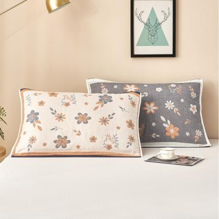 91家纺网 家纺一手货源 找家纺 （总）朴尔家纺2021新款全棉四层纱布休闲枕巾53*78cm