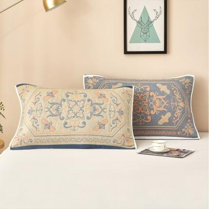 91家纺网 家纺一手货源 找家纺 （总）朴尔家纺2021新款全棉四层纱布休闲枕巾53*78cm