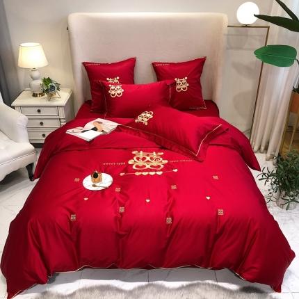 馨蕊家居2021新款秋冬新品100支高定系列禧爱 禧爱-温莎红