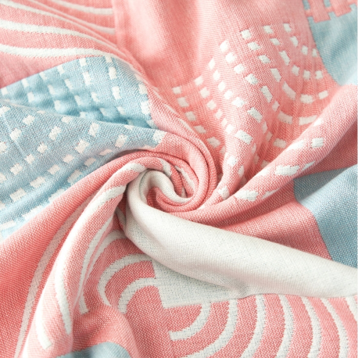 91家纺网 家纺一手货源 找家纺 朴尔家纺新款全棉四层纱布休闲枕巾53*78cm潮流风尚-粉