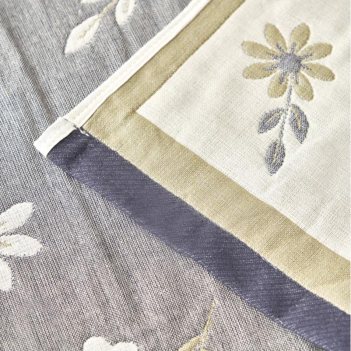 91家纺网 家纺一手货源 找家纺 朴尔家纺新款全棉四层纱布休闲枕巾53*78cm纷飞花雨-绿