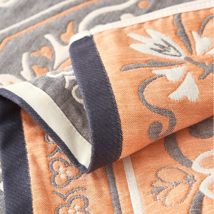 91家纺网 家纺一手货源 找家纺 朴尔家纺新款全棉四层纱布休闲枕巾53*78cm皇室贵族-黄