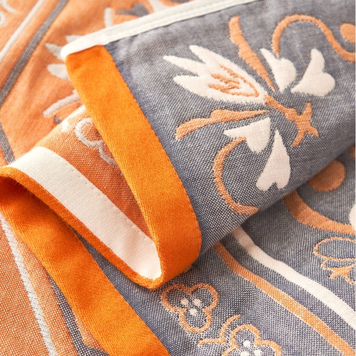 91家纺网 家纺一手货源 找家纺 朴尔家纺新款全棉四层纱布休闲枕巾53*78cm皇室贵族-灰黄