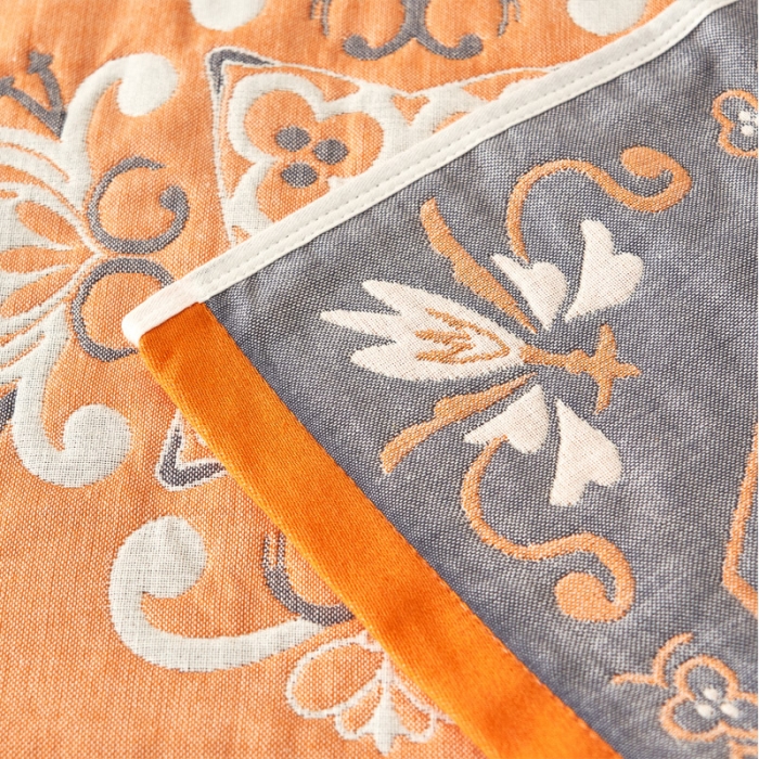 91家纺网 家纺一手货源 找家纺 朴尔家纺新款全棉四层纱布休闲枕巾53*78cm皇室贵族-灰黄