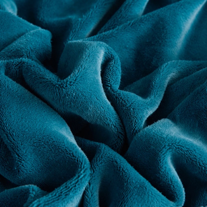 91家纺网 家纺一手货源 找家纺 笙意 新款牛奶绒单枕套（一对装） 双R-湖蓝