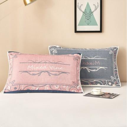 91家纺网 家纺一手货源 找家纺 朴尔家纺新款全棉四层纱布休闲枕巾53*78cm摩登时代-粉