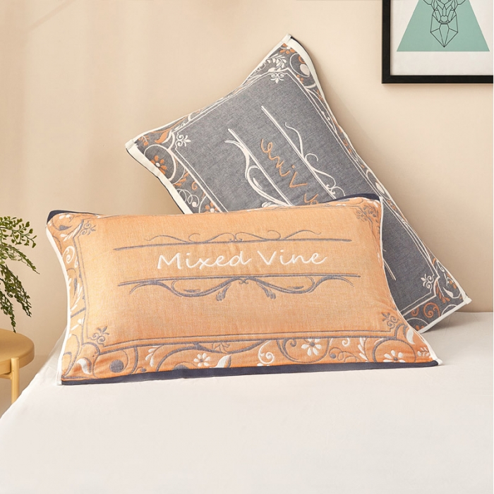 91家纺网 家纺一手货源 找家纺 朴尔家纺新款全棉四层纱布休闲枕巾53*78cm摩登时代-黄