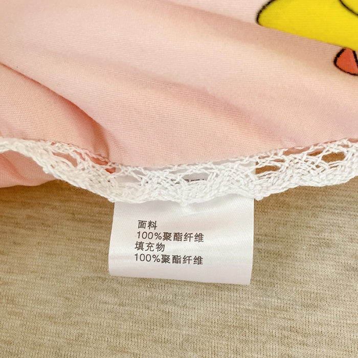 91家纺网 家纺一手货源 找家纺 慕尚家纺 2022新款水洗棉小花边冬被 草莓兔兔