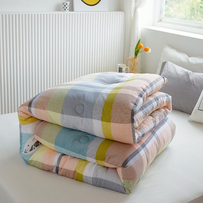 91家纺网 家纺一手货源 找家纺 VIP被业 2021新款全棉冬被 彩格