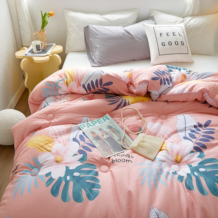 91家纺网 家纺一手货源 找家纺 VIP被业 2021新款全棉冬被 花语嫣然