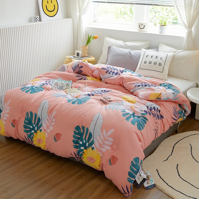 91家纺网 家纺一手货源 找家纺 VIP被业 2021新款全棉冬被 花语嫣然