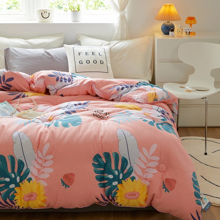 91家纺网 家纺一手货源 找家纺 VIP被业 2021新款全棉冬被 花语嫣然