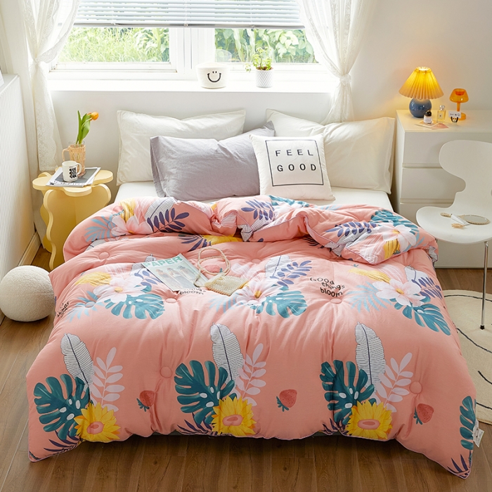 91家纺网 家纺一手货源 找家纺 VIP被业 2021新款全棉冬被 花语嫣然