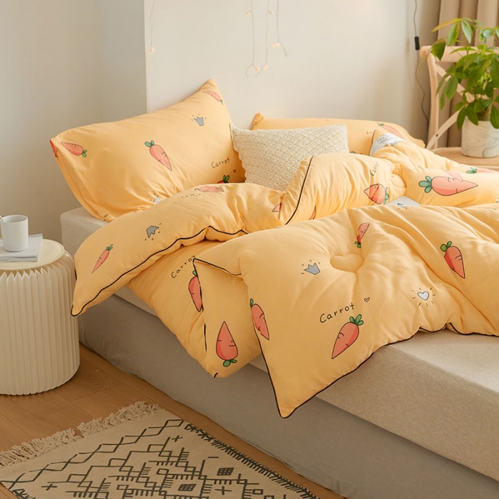 91家纺网 家纺一手货源 找家纺 VIP被业 2021新款全棉冬被 可爱萝卜