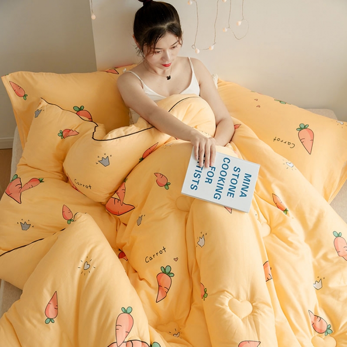 91家纺网 家纺一手货源 找家纺 VIP被业 2021新款全棉冬被 可爱萝卜