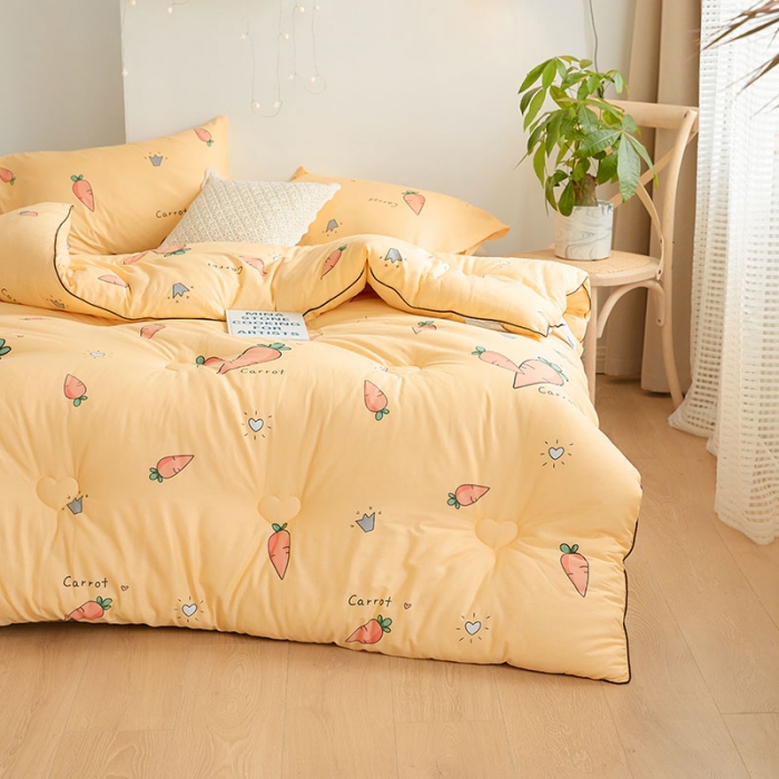 91家纺网 家纺一手货源 找家纺 VIP被业 2021新款全棉冬被 可爱萝卜