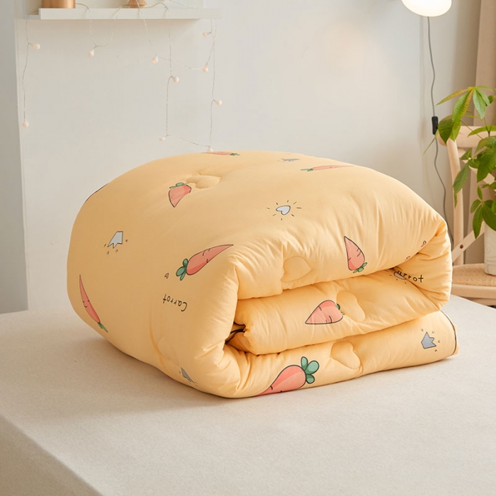 91家纺网 家纺一手货源 找家纺 VIP被业 2021新款全棉冬被 可爱萝卜