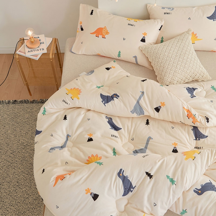 91家纺网 家纺一手货源 找家纺 VIP被业 2021新款全棉冬被 恐龙乐园