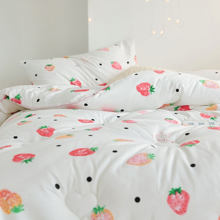 91家纺网 家纺一手货源 找家纺 VIP被业 2021新款全棉冬被 甜甜的爱