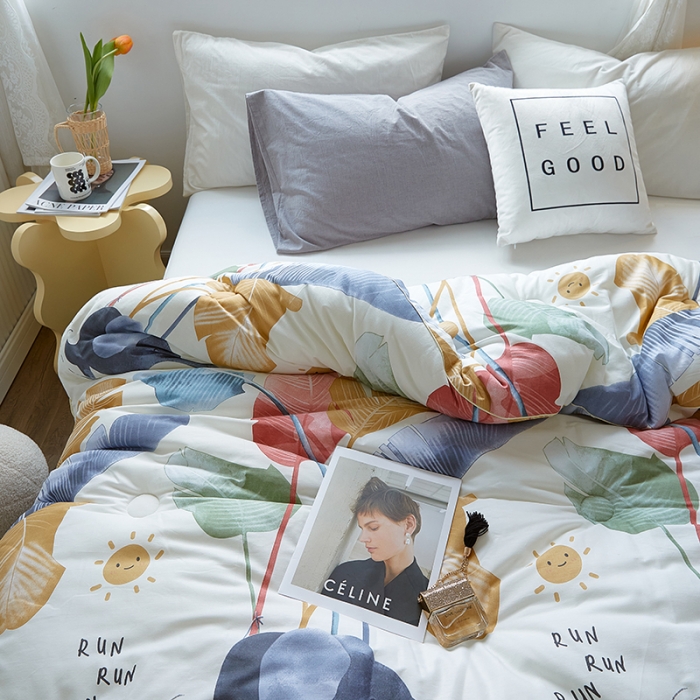 91家纺网 家纺一手货源 找家纺 VIP被业 2021新款全棉冬被 夏沫浅笑