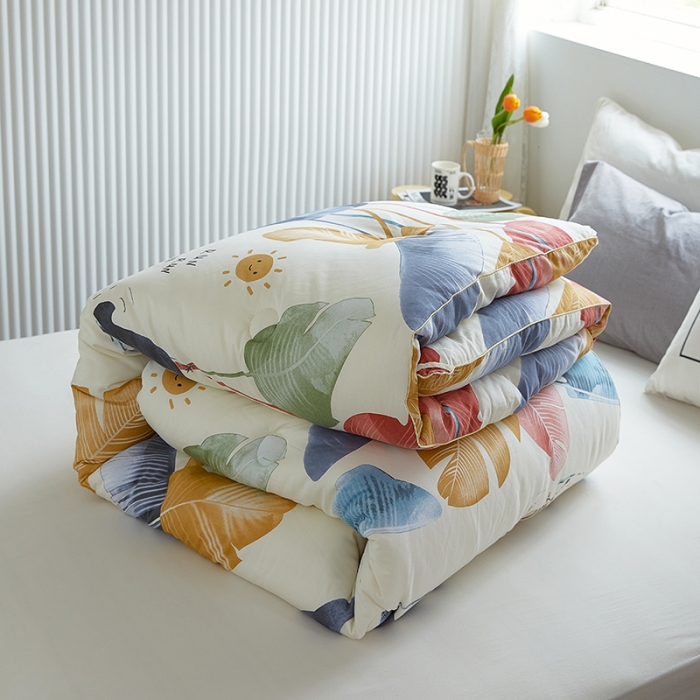 91家纺网 家纺一手货源 找家纺 VIP被业 2021新款全棉冬被 夏沫浅笑