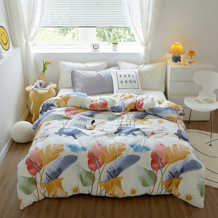 91家纺网 家纺一手货源 找家纺 VIP被业 2021新款全棉冬被 夏沫浅笑